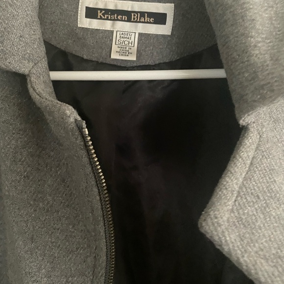 Kristen Blake Women's Gray Pea Coat - Picture 3 of 11